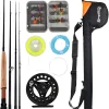 Sougayilang Saltwater Freshwater Fly Fishing Rod with Reel Combo Kit