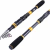 Sougayilang Telescopic Fishing Rod - 24 Ton Carbon Fiber Ultralight Fishing Pole with CNC Reel Seat, Portable Retractable Handle, Stainless Steel Guides for Bass Salmon Trout Fishing
