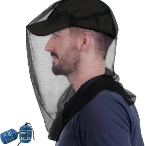 South to East Premium Mosquito Head Net for Insect, 2 Pack, Fly & Bug Protection | Ultra Large & Long, Extra Fine Holes for Camping, Hiking, Fishing, Gardening, Safari, Fits All Hats for Men & Women