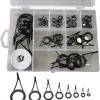 Spinning Rod Guide Repair Kit � 8 Sizes (5 Each) | Stainless Steel Frames with Ultra-Smooth Ceramic Inserts � Fishing Pole Eyelet Repair Replacement for Freshwater and Saltwater Fishing Rod