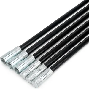Stanbroil 18-Foot Fiberglass Chimney Rod Kit, 1/4" NPT Fittings, Used with Brush to Clean Debris from Chimney