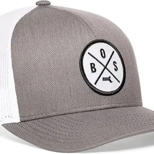 State City Trucker Hat for Men & Women, Adjustable Baseball Hat, Mesh Snapback, Sturdy Outdoor Black Golf Hat