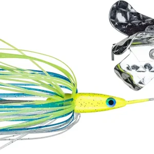Strike King Tri-Wing Buzz King Buzzbait Fishing Lure, 1/8 oz, Diamond Dust Head