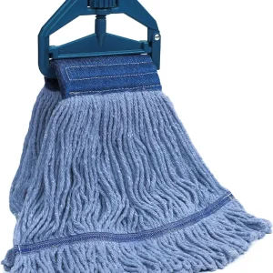 String Mops for Floor Cleaning with Loop-Ended Commercial Mophead and 55� Long Handle, Heavy Duty Industrial Mop Wet Cotton Mop for Home, Garage, Office, Workshop, Warehouse