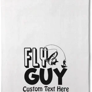 Style In Print Custom Mothers Day Decor Flour Kitchen Towels Fly Guy Fly Fishing Spool Fishing Rod Bait Fishing Cleaning Supplies Dish Towels Personalized Text Here