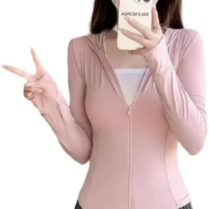 Summer Girls Go out with UV Protection Ice Silk Breathable Hood Sun Protection Jacket Sun Protection Set Sun Protection Shirt