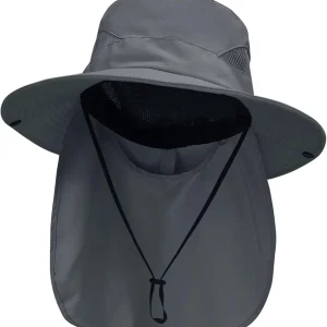 Sun Fishing Hats for Men Women UV Sun Protection Bucket Hat with Foldable Neck Flap