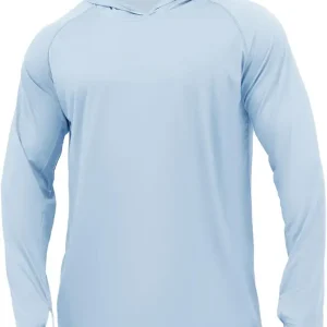 Sun Protection Shirts for Men Loose Fit Casual Long Sleeve Hoodies Lightweight Summer Workout Rash Guard Swim UV Tees