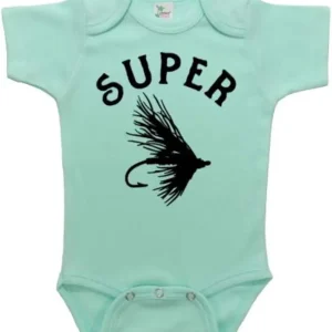 Super Fly/Fishing Onesie/Baby Trout Outfit/Funny Infant Bodysuit