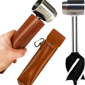 Survival Tools, 1.5 inch Bushcraft Hand Auger with Scotch Eye for Large Wood Pegs, Hand Auger Wood Drill, Essential Bushcraft Gear Manual Drill Hole Maker W/Settlers Wrench for Camping, Outdoor