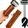 Survival Tools, 1.5 inch Bushcraft Hand Auger with Scotch Eye for Large Wood Pegs, Hand Auger Wood Drill, Essential Bushcraft Gear Manual Drill Hole Maker W/Settlers Wrench for Camping, Outdoor