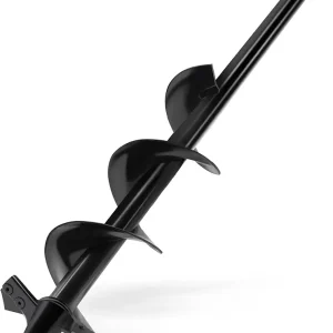 SYITCUN Auger Drill Bit for Planting - 4"X24" Heavy-Duty Post Hole Auger - Auger Post Hole Digger for Fence- 3/8" Hex Drive Drill