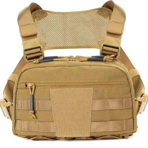 Tactical Chest Pack Bag Molle EDC Pouch Bag with CCW Compartment Adjustable Strap Workouts Fishing Hunting