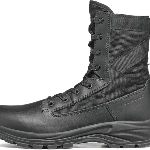TACTICAL T8 LE 2.0 Law Enforcement EMS Boots for Men and Women, Polishable Full Grain Leather, Lightweight and Breathable, Side Zipper, Uniform Compliant, 8" High, Black