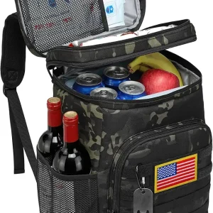 TACTICISM Tactical Cooler Backpack Insulated Leak-Proof - 24L Heavy Duty Lunch Backpack for Men Women Adults, Soft Ice Chest Backpack as Gift Work Hiking Camping Fishing Accessories