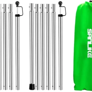 Tarp Poles Adjustable Heavy Duty 90 in Camping Tent Poles for Tarp Portable Telescoping Tent Poles for Awnings Canopy Rain Fly Shelter Set of 2