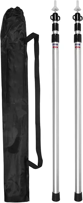 Tarp Poles, Telescoping Tent Poles, Ultra-Lightweight Portable Aluminum Sun Shade Poles That Extends Up to 7'6",Suitable for Camping, Tent, Awning, Beach Shelter(2 PCS)