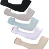 Tattoo Sleeves for Women with Thumb Holes Sun Protection Cooling Outdoor Gardening Sport Sunscreen Arm Sleeves 5 Pairs