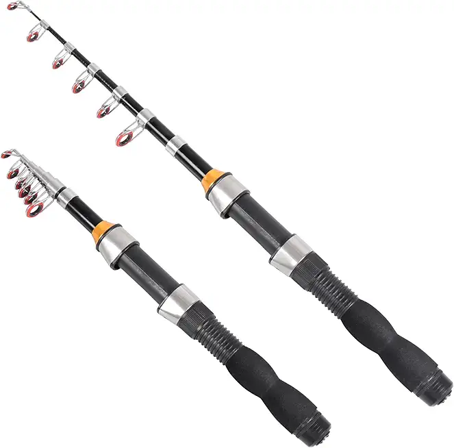 Telescopic Fishing Rod, Collapsible Fishing Rod Small Extendable Fishing Rod for Saltwater and Freshwater, Lightweight and Compact Design