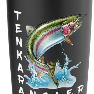 Tenkara Angler Fly Fishing Trout Kebari Fisherman Stainless Steel Insulated Tumbler