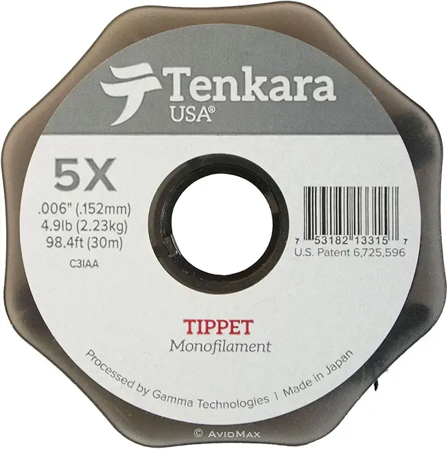 Tenkara USA Nylon Tippet, 30m 4.9 lb 5x Fly Fishing Monofilament Clear Line