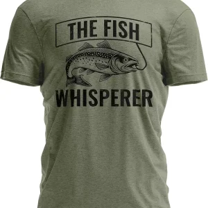 The Fish Whisperer Funny Fisherman T-Shirt - Fishing Pole Humor Graphic Tee
