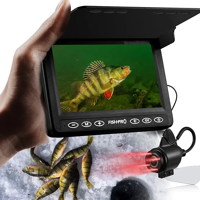 The PRO's in Underwater Fishing Camera - FishPRO� 4.3'' Ice Fishing Camera, 1000TVL(NO Need Learn) Fish Finder Gift for Men, 3-Grade IR, USB-C, 5,000mAh, 50ft Cable, Easy to Use for Any Age