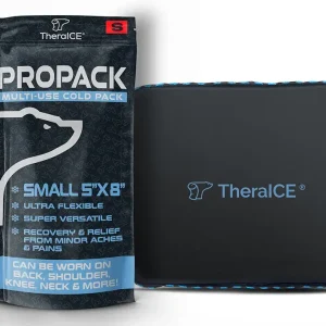 TheraICE PROpack Ice Pack for Injuries, Reusable Soft Multipurpose Cold Gel Ice Pack for Muscular Back Pain, Shoulder, Hip, Knee - Flexible Cold Compress Wrap for Minor Aches & Pains - 5 x 8