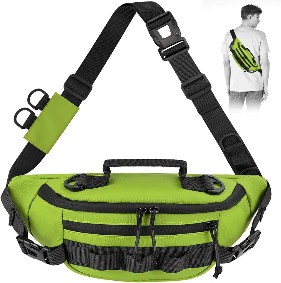 THKFISH Fishing Waist Pack - Waterproof Sling Bag for Women & Men - Portable Outdoor Fly Fishing Tackle Bag