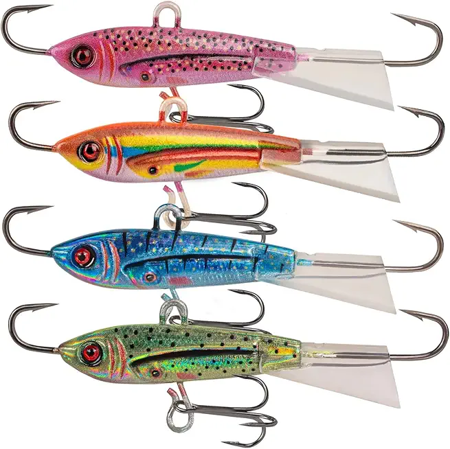 THKFISH Ice Fishing Jigs Ice Fishing Lures Ice Fishing Gear for Crappie, Panfish, Walleye, Bluegill Vertical Jigs Kit Ice Fishing Tackle 4PCS/8PCS 10g(0.35oz) 18g(0.63oz)