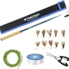 THKFISH Tenkara Rod Kit, 24T Carbon Fiber Telescopic Fly Fishing Rod Combo with Carrying Case Fishing Line and Flyfishing Lure for Streams, Trout, Bass, Salmon?8.7FT 10.6FT 11.6FT