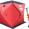 THUNDERBAY Ice Cube 2-4 Man Portable Ice Shelter, 24/34 Square Feet of Fishable Area, Portable 2-3 Person Ice Shanty