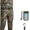 TIDEWE Hunting Wader with 1400&1600G Insulation Rubber Boot, 5mm Neoprene Waterproof Chest Wader for Fishing, Hunting
