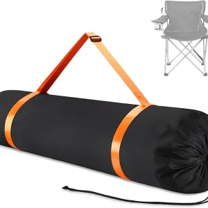 TOBWOLF Extra Large Portable Chair Bag, 47"x14.6" Folding Camping Chair Storage Bag with Shoulder Strap, Heavy Duty Carrying Sack for Foldable Outdoor Lawn Fishing Chairs, Hammock, Tent, Yoga Mat