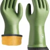 toolant Waterproof Winter Gloves with Grip, Balaena Freezer Gloves for Light Duty Work & Outdoor Adventure, Hiking, Farming, Washing, Ice Fishing, Green, Medium