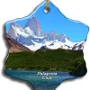 Torres Del Paine Patagonia Chile Landscape Photo Ceramic Souvenirs Personalized Picture Ornaments Double Sided Porcelain Christmas Flowers Hanging Decorations Marriage