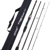 Travel Fishing Rods, 4 Piece Fishing Pole with Case/Bag, Casting/Spinning Rod,Ultralight Fishing Baitcasting Rod 7ft for Saltwater Trout, Bass, Walleye, Pike
