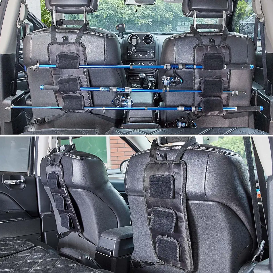 TRINKA Fishing Rod Carrier, Pole Holder for Vehicle/Ship Rear Seats, Car, SUV, Wagons, Vans