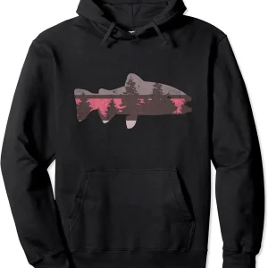 Trout Fly Fishing Fisherman Fish Wader Rod Fishing Vest Pullover Hoodie