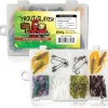 Trout Slayer 28 Piece Fishing Kit, Includes 20 Crawdad Bodies and 8 Size 6 Long Shank Hooks, Great for Small Streams and Lakes, Catches All Species, White