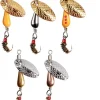 Trout Spinners, Fly Trout Fishing Lures for Bass Salmon Pike, Fishing Spinner Kit Smallmouth Bass Lures with Brass Spinner for Lake River Fishing