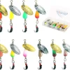 Trout Spinners, Fly Trout Fishing Lures for Bass Salmon Pike, Fishing Spinner Kit Smallmouth Bass Lures with Brass Spinner for Lake River Fishing