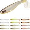 TRUSCEND Durable Soft Fishing Lures for Crappie Trout Bass Walleye Panfish, Well-Made Easy Catching Baits for Family Fishing, Great Action Paddle Tail Swimbaits for Freshwater Saltwater, 20/12/10/6PCS