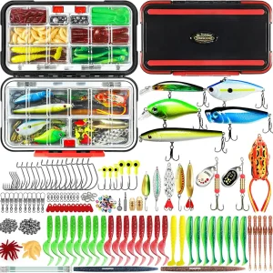 TRUSCEND Widely Used Fishing Bait Rigs Worth Every Penny, Selected Fishing Lures & Tackle Kit for Freshwater Fishing, Economic/Giftable/Premium Starter Fishing Gear Set Available, Perfect Fishing Gift