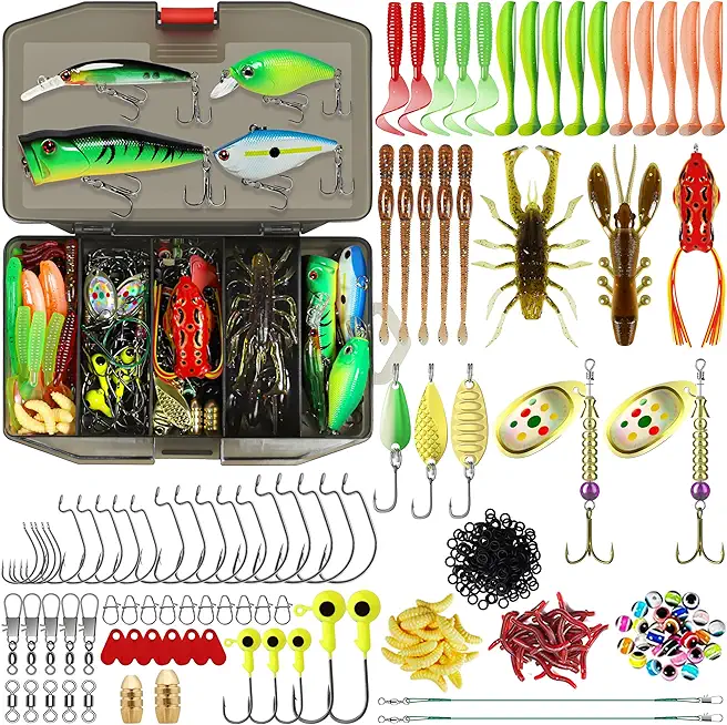 TRUSCEND Widely Used Fishing Bait Rigs Worth Every Penny, Selected Fishing Lures & Tackle Kit for Freshwater Fishing, Economic/Giftable/Premium Starter Fishing Gear Set Available, Perfect Fishing Gift