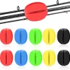 TSV Fishing Rod Fixed Ball, 10Pcs Rubber Portable Fishing Pole Fixing Rod Holder Clip for Fly Fishing Accessories