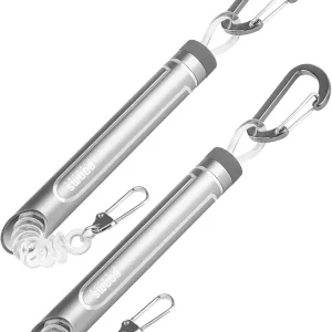 Tube Coiled Lanyard: T09 Retractable Fishing Lanyard - Tool Coil Lanyard for Fly Fishing,Kayak Fishing, Camping, Backpacking or Other Outdoor Activities or Daily Use