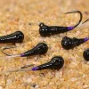 Tungsten Black/Purple Perdigon Jig Head Fly - Euro Nymph Tied on Hanak Hook - 6ct Packs