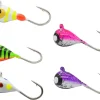 Tungsten Ice Fishing Jig Set Ice Fishing Lures, Max Sensitive Tungsten Tear Drop Ice Jig Head Hook for Panfish, Crappie, Walleye, Perch, Trout, Bluegill