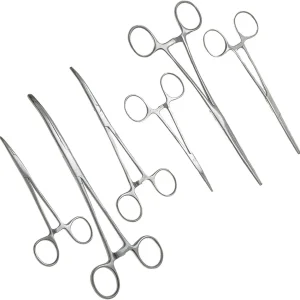 Ultimate Hemostat Set, 6 Piece Ideal for Hobby Tools, Electronics, Fishing and Taxidermy (8", 6.25" and 5")